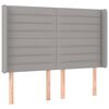 vidaXL Boxspringbett mit Matratze & LED Hellgrau 140x200 cm Stoff