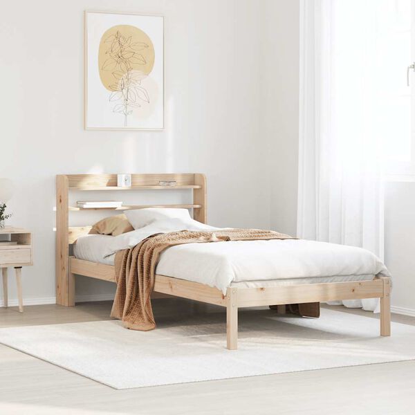 vidaXL Massivholzbett ohne Matratze 75x190 cm Kiefernholz