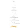 vidaXL Weihnachtsbaum Metall mit Holzst&auml;nder Schwarz 180 cm