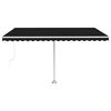 vidaXL Standmarkise Manuell Einziehbar 450x300 cm Anthrazit