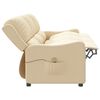 vidaXL 3-Sitzer Massagesessel Creme Stoff