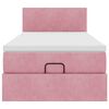 vidaXL Ottoman-Bett mit Matratze Rosa 90x200 cm Samt