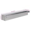 vidaXL Pool-Wasserfall Font&auml;ne Rechteckig Edelstahl 60 cm