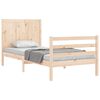 vidaXL Massivholzbett mit Kopfteil 100x200 cm