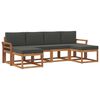 vidaXL Outdoor-Sofagarnitur 6 stk. Natur und Anthrazit