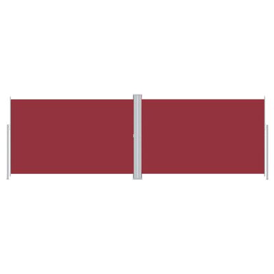 vidaXL Seitenmarkise Ausziehbar Rot 220x600 cm