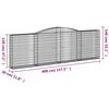 vidaXL Gabionen mit Hochbogen 10Stk. 400x30x120/140cm Verzinktes Eisen