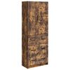 vidaXL Schrankset 2 stk. 66 x 34,5 x 87 cm Holzwerkstoff R&auml;uchereiche