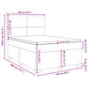 vidaXL Boxspringbett mit Matratze Dunkelgrau 160x200 cm Stoff