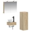 vidaXL Badezimmerschrank-Set 3 stk. Sonoma-Eiche 80 x 10,5 x 60,5 cm