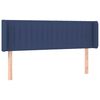 vidaXL LED Kopfteil Blau 147x16x78/88 cm Stoff