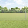 vidaXL Zaun mit Pfosten Silber 1,2 x 25 m Stahl