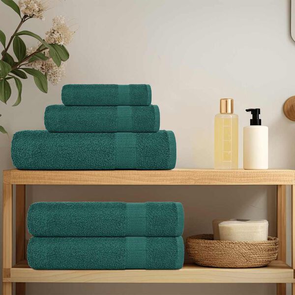 vidaXL Handt&uuml;cher 2 Stk. Gr&uuml;n 100x200 cm 360 g/m&sup2; 100% Baumwolle