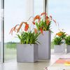 LECHUZA Pflanzgef&auml;&szlig; CANTO Stone 40 High ALL-IN-ONE Steingrau