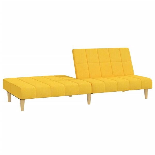vidaXL Schlafsofa 2-Sitzer Gelb Stoff