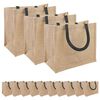 vidaXL Jute-Handtaschen 50 Nat&uuml;rlich und Schwarz 26 x 22 x 14 cm