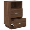 vidaXL Nachttisch mit 2 Schubladen Braun Eichen-Optik 36x36x68 cm