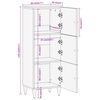 vidaXL Highboard 40x33x110 cm Massivholz Mango