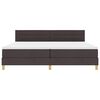 vidaXL LED Boxspringbett mit Kopfteil Dunkelbraun 200 x 200 cm Stoff