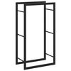 vidaXL Brennholzregal Mattschwarz 50x28x94 cm Stahl