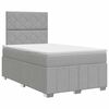 vidaXL Boxspringbett mit Matratze Hellgrau 120 x 190 cm Stoff