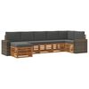 vidaXL Outdoor-Sofagarnitur 7 stk. Natur und Anthrazit