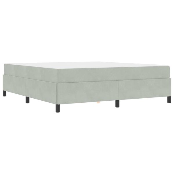 vidaXL Bettrahmen mit Matratze Hellgrau 180 x 200 cm Stoff