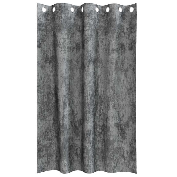vidaXL Samtvorh&auml;nge mit Vorh&auml;ngen 2 pcs Grau 175 x 140 cm Samt