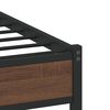 vidaXL Metallbett ohne Matratze Braun Eichen-Optik 120x200 cm