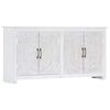 vidaXL Sideboard Handarbeit Wei&szlig; 140x30x70 cm Massivholz Akazie
