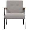 vidaXL Sessel Hellgrau 59 x 75 x 78 cm Lockiger woll&auml;hnlicher Stoff