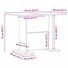 vidaXL Esstisch Schwarz 110 x 60 x 75 cm Holzwerkstoff
