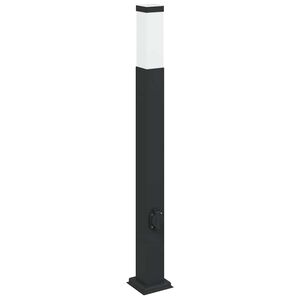 vidaXL Pollerleuchte mit Auslass 80 cm Schwarz IP44