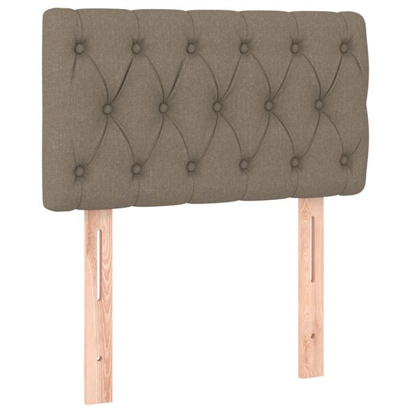 vidaXL LED Kopfteil Taupe 80x7x78/88 cm Stoff