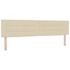 vidaXL Boxspringbett mit Matratze Creme 200 x 200 cm Stoff