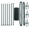vidaXL Zaun mit Pfosten Gr&uuml;n 0,4 x 10 m Stahl und PVC