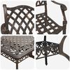 vidaXL Garten Essgruppe 7 pcs Bronze Aluminium