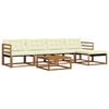 vidaXL Outdoor-Sofagarnitur 6 Stk. Natur und Creme