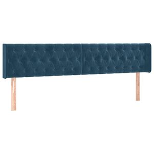 vidaXL Kopfteile Dunkelblau 200x7x78/88 cm Samt