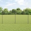 vidaXL Zaun mit Pfosten Grau 1.6 x 25 m Stahl und PVC
