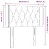 vidaXL LED Kopfteil Hellgrau 83x16x78/88 cm Samt