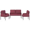 vidaXL Sofagarnituren 3 pcs Weinrot 115 x 56 x 80 cm Sperrholz