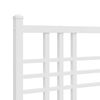 vidaXL Ersatz-Kopfteil Metall Wei&szlig; 120 cm