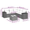 vidaXL 6-tlg. Garten-Sofagarnitur mit Kissen Beige Poly Rattan