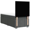 vidaXL Boxspringbett mit Matratze Dunkelgrau 100x200 cm Stoff