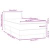 vidaXL Boxspringbett mit Matratze & LED Dunkelgr&uuml;n 90x210 cm Samt