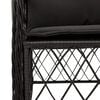 vidaXL 5-tlg. Garten-Essgruppe mit Kissen Schwarz Poly Rattan