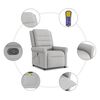 vidaXL Massagesessel Wolkengrau Stoff