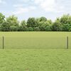 vidaXL Zaun mit Pfosten Grau 0,4 x 100 m Stahl und PVC
