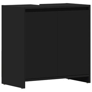 vidaXL Badezimmerschrank Schwarz 60x33x60 cm Holzwerkstoff